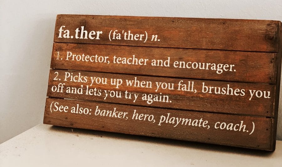 brown wooden card on white table